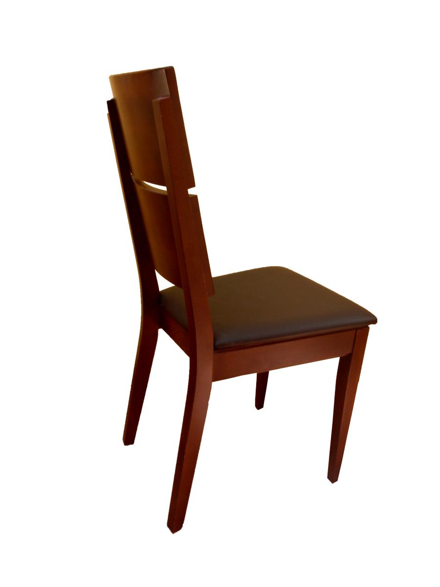 Krzesło bukowe ze skórzaną tapicerką