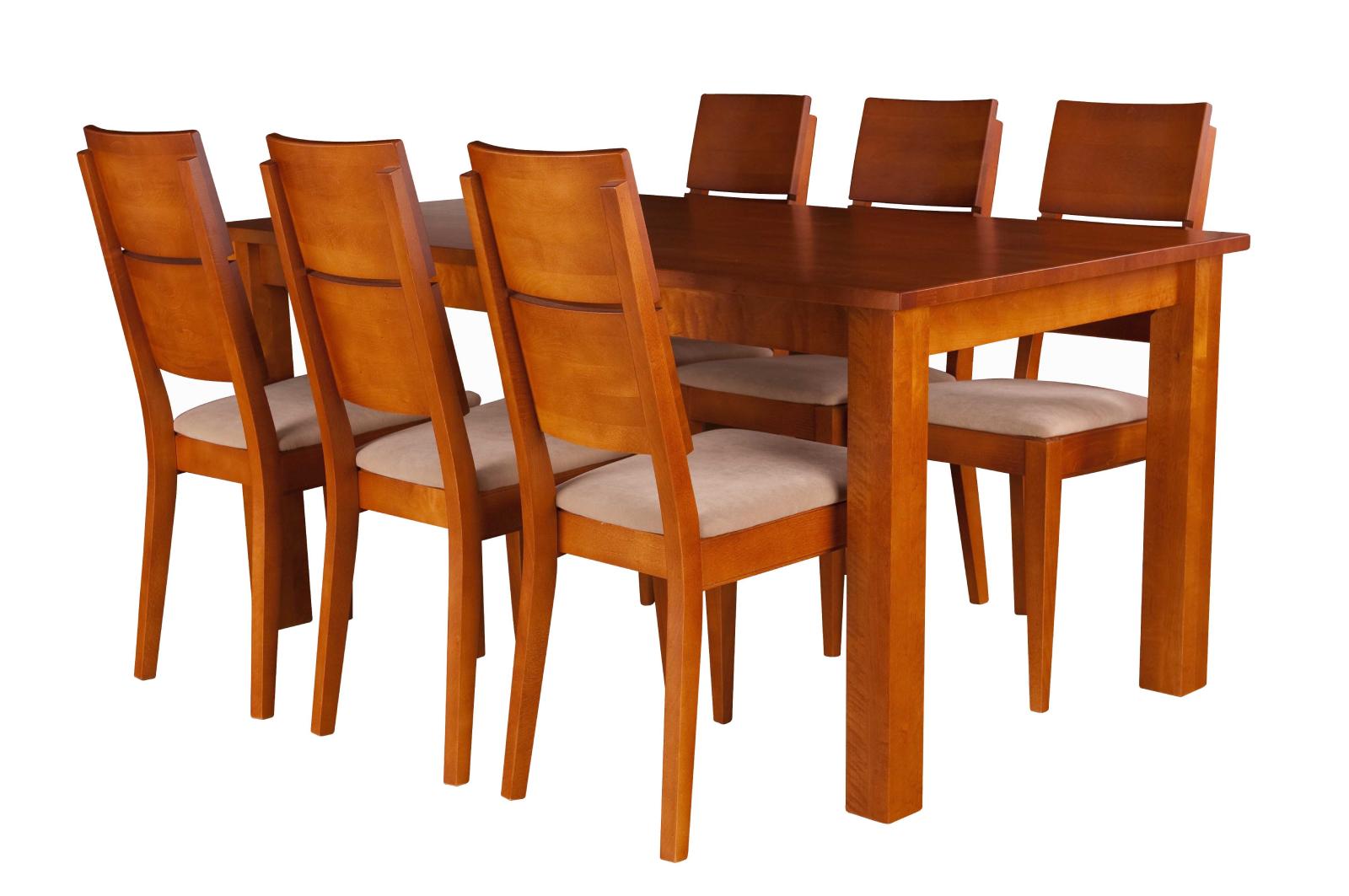 stół z sześcioma krzesłami