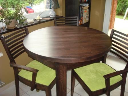 stół okrągły drewniany kolor LA bukowy