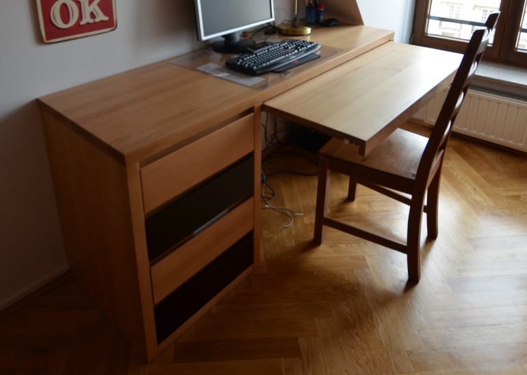 młodzieżowe biurko drewniane
