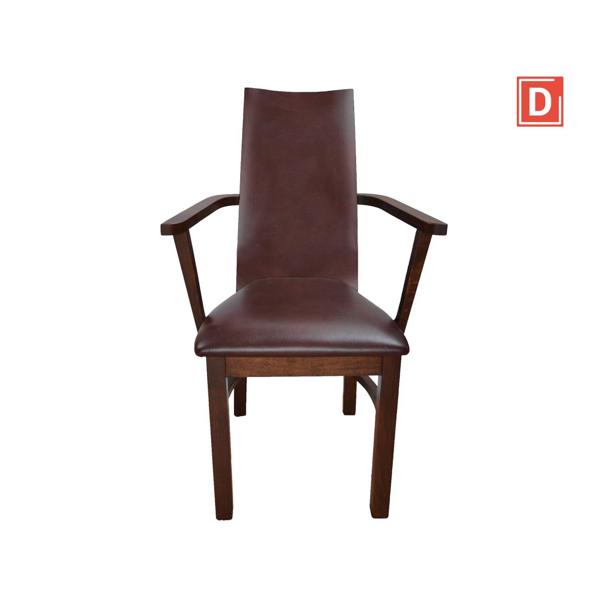 krzesło dębowe z podłokietnikiem