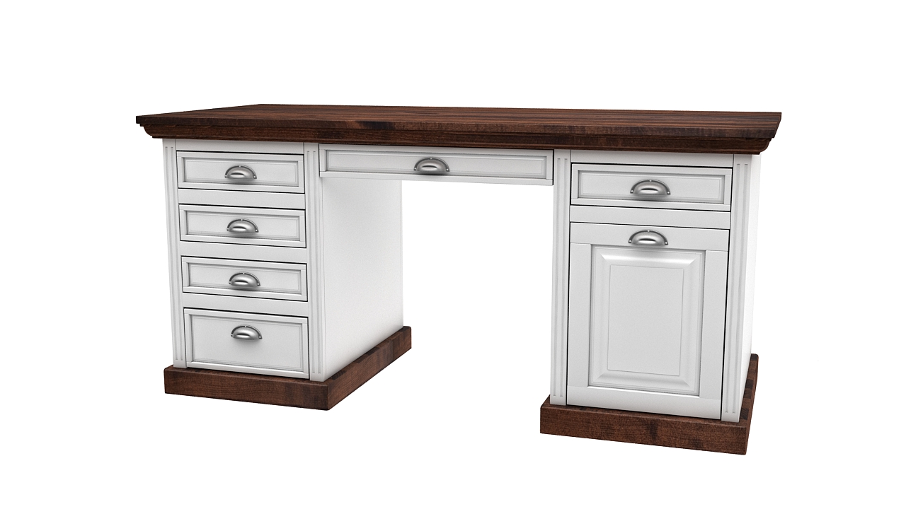 biurko drewniane białe