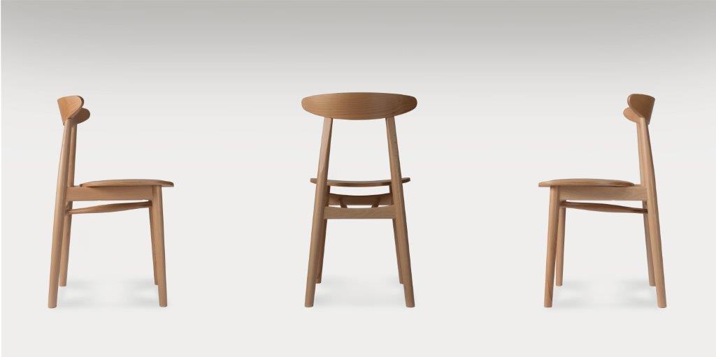 nowoczesne krzesła drewno bukowe Milo